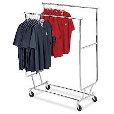 I wanted something that wasn't permanent. Double Rail Collapsible Garment Rack Rolling Clothes Rack Clothing Rack Rolling Garment Rack