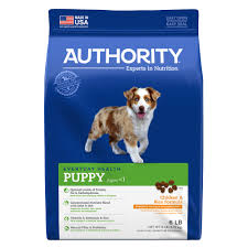 If this is not possible, however, crunchy foods like kibble and biscuits act as a sort of natural toothbrush for the dog, loosening plaque and tartar and cleaning the teeth. Authority Puppy Food Chicken Rice Dog Dry Food Petsmart