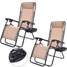 The amazonbasics outdoor zero gravity chair allows you to relax and enjoy a weightless feeling that relieves stress. Set Of 2 Beige Folding Outdoor Zero Gravity Lounge Chair Recliner Fastfurnishings Com