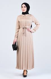 Sefamerve alışveriş ve iptal/iade hakkında bilgiler; Pleated Belted Dress 3023 01 Beige 3023 01 Sefamerve