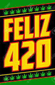 Feliz 420, Happy 420 Spanischer Text Marihuana-symbol,  Vektorillustration-legalisierung. Lizenzfrei nutzbare SVG, Vektorgrafiken,  Clip Arts, Illustrationen. Image 167136547.