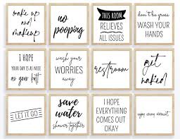 The bathroom can be a kind of a weird place to shop for artwork. Funny Bathroom Signs Decor Funny Bathroom Wall Art Quotes Etsy Bathroom Wall Art Printables Bathroom Signs Bathroom Wall Art Quotes