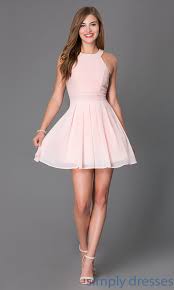 Dresses Formal Prom Dresses Evening Wear Short Sleeveless Fit And Flare Dress 6905742x9i Blush Dresses Formal Dresses Short Short Dresses