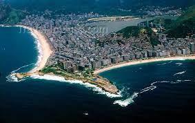 Ipanema Left Copacobana Right Beaches Rio De Janeiro Brazil Travel Images Copacabana Beach Copacabana