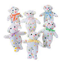 Stuffed Teddy Bears With Pastel Hearts Teddy Bear Plush Soft Teddy Bear Animal Plush Toys
