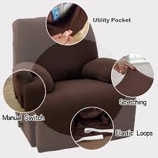 Marcielo 1 Piece Lazy Boy Recliner Cover Stretch Recliner Slipcover Chair Couch Cover Monica Brown Coffee Walmart Com Recliner Cover Recliner Slipcover Slipcovers