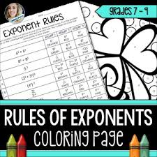 The worksheet is an assortment of 4 intriguing pursuits that will enhance your kid's knowledge and abilities. Exponent Rules Coloring Worksheets Teaching Resources Tpt