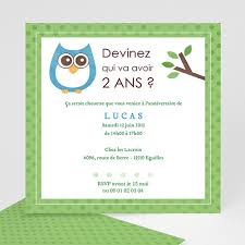 Texte invitation 1er anniversaire bébé. Carte Invitation Anniversaire Garcon Chouette Une Fete Echantillon Offert Carteland