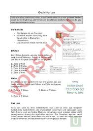 Ab stadt und land, 5. Arbeitsblatt Gedichte Deutsch Vorlesen Vortragen Erzahlen