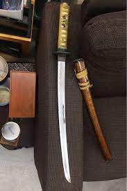 Beautiful katana samurai sword, crafted using traditional forging techniques. Pedang Samurai Wakizashi Jepun Wakizashi Sword Antiques Vintage Collectibles On Carousell