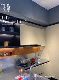 Whether you've got a white or wood motif, a light shade of blue would work well to brighten up your dark kitchen. Modern Minimalist White Kitchen Inews