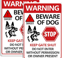 Amazon.com : Beware of Dog Sign 2PCS - Beware of Dogs Signs ...