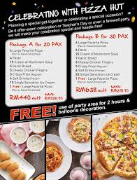 Delivery operating hours vary depending on store location. Pizza Hut Birthday Party Charges