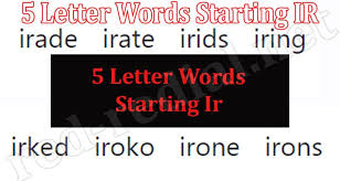 Korean consonant #10 is ㅊ. 5 Letter Words Starting Ir Aug Know The Words Here