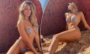 Model Natalie Roser almost loses her bikini top as she poses in a very  revealing swimsuit | Daily Mail Online