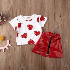 Or create the perfect kids valentine's gift by filling up mini treat buckets with their favorite sweets, small toys and more. Girls Toddler Kids Baby Girl Valentine S Day Clothes Top Tutu Leather Skirt Outfit Set Clothing Shoes Accessories Fortizzamalta Com
