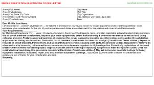 Writing a cover letter is essential when applying for jobs. Substation Electrician Cover Letters
