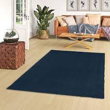 Tolle angebote das ganze jahr bei conforama! Luxus Hochflor Shaggy Teppich Velvet Dunkelblau