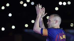 Image result for INiesta bids farewell to barca