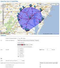 All markers can be dragged on the map as required. Map Of All Points Below A Certain Time Of Travel Stack Overflow