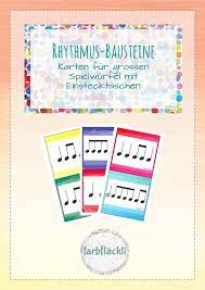 Rhythmusbausteine Fur Spielwurfel Unterrichtsmaterial Im Fach Musik Spielwurfel Wurfel Bausteine