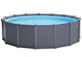 Intex Sequoia Zwembad Houtkleur Kunststoffpaneele Pool Aufstellen Pool