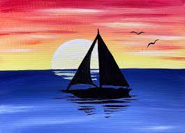 Acrylic painting tutorial for beginners/how to paint an impressionistic sunset. New Video Sailboat Sunset Easy Sailboat Silhouette Acrylic Painting Tutorial For Beginners Skye Pratt Teaching Artist
