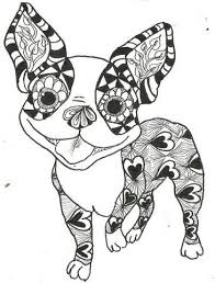 Boston Terrier Coloring Pages Animal Coloring Pages Dog Coloring Page Zentangle Animals