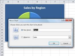How To Move An Embedded Excel 2010 Chart To Its Own Chart
