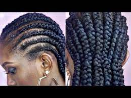 Tutorial How To Braid Big Cornrows On Short Natural Hair Cornrows Natural Hair Cornrow Hairstyles Natural Hair Styles