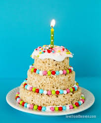 Birthday Decorated Rice Krispie Treats Rice Krispies Treats Mini Cakes Love From The Oven Rice Krispie Treats Cake Cereal Treats Easy Cake Decorating