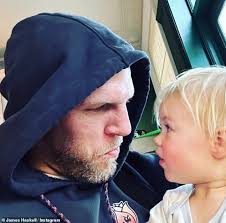 James Haskell watches the rugby World Cup final with infant daughter Bodhi  while estranged wife Chloe Madeley stays with her parents as couple confirm  their marriage is over