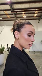 Another day, another sleek updo. Here's another way to do a softer bun. ,  Hair + Makeup By me., Assisted @caseybellewithlove, Beauty @kirabellea,  #hairtutorial #hairstyling #updo #hairandmakeup ...
