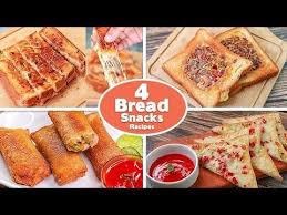 4 Easy Bread Snacks Recipes Omelette Sandwich Garlic Cheese Cheese Toast Potato Bread Toasted Youtube Bread Snacks Recipe Bread Snacks Snacks