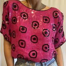 Vintage j.l.b. sequined silk