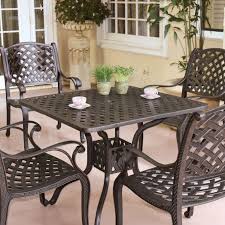 Darlee Nassau 5 Piece Cast Aluminum Patio Dining Set With Square Table Patio Furniture Sets Used Outdoor Furniture Outdoor Decor