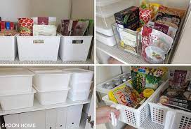 食品のストック整理におすすめの収納グッズをご紹介 パントリーやキッチンの食品庫や棚収納に役立ちます 無印良品や100均 セリア ダイソー の収納グッズが中心にブログで収納実例をレポートします 収納 アイデア グッズ 収納 収納