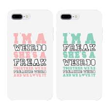 It's a cute and fun way to show off your friendship! Freak And Weirdo Bff Matching White Phone Cases Best Friend 365 In Love Matching Gifts Ideas