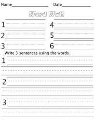 Write The Word Wall Worksheet Word Wall Kindergarten Writing Teaching Sight Words