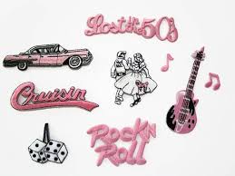 Lost In The 50 S Iron On Patch Embroidered Applique Set Etsy Iron On Patches Cute Patches Patches