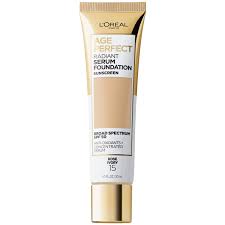 L Oreal Paris Age Perfect Radiant Serum Foundation With Spf 50 Rose Ivory 1 Fl Oz Walmart Com