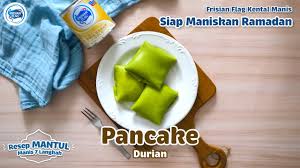 Dalam resep ini, susu kental manis frisian flag yang juga dikenal sebagai susu kental manis bendera menggantikan gula dan menambah tekstur pada bubur oat. Pancake Durian Resepmantul Berbuka Puasa Dirumahaja Bersama Frisianflag Youtube