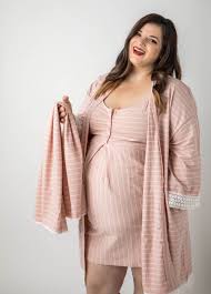 Maternity Nursing Nightgown Robe And Baby Pouch Set In 2020 Nursing Sleepwear Stylish Maternity Outfits Nursing Nightgown
