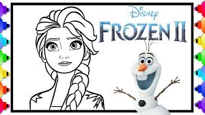 From elsa and anna to olaf and sven, these free printables include favorite frozen characters, plus fun new characters to these printable frozen 2 coloring sheets are straight from disney. How To Draw Elsa From Disney S New Movie Frozen 2 Frozen 2 Coloring Pages For Kids Glitter Art Youtube