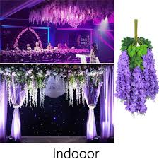 Maybe you would like to learn more about one of these? Buy 12pcs Artificial Wisteria Flowers 3 6 Feet Piece Purple Dense Artificial Fake Wisteria Vine Ratta Hanging Garland Silk Flowers String Home Party Wedding Decor Purple Dense Hellip Online In Vietnam B084rgfdzd