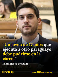 🔴 El diputado Rubén Rubín @rubenrubin_ presentó una propuesta legislativa  con cuatro medidas clave para combatir la delincuencia juvenil en Paraguay.  📌 Propuso que los menores desde 14 años sean ...