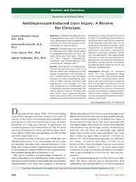 Pdf Antidepressant Induced Liver Injury A Review For Clinicians