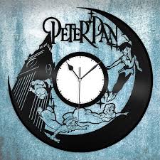Peter Pan Big Ben Clock Nursery Wall Clock Kids Room Clock Gift For Kids Vinyl Wall Clock Decorative Vinyl Record Crafts Big Ben Clock Vinyl Record Store