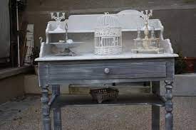 table de toilette ancienne revisitee et patinee campagne chic meubles et rangements par atelier guernouil mobilier de salon relooking meuble relooker meuble