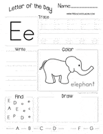 Pre k homework activities for parents. Letter E Preschool Printables Preschool Mom